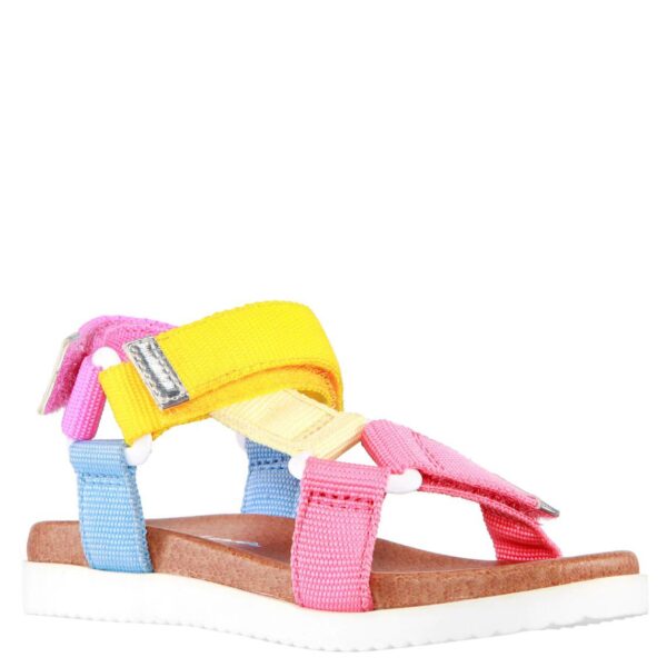 Color Block Web Sandals