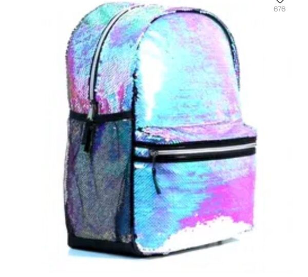 Girls Holographic Flip Sequin Backpack